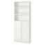 БИЛЛИ / ОКСБЕРГ Стеллаж с дверьми - белый