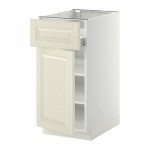 МЕТОД / ФОРВАРА Напольн шкаф с полкой/ящиком/дверью - белый, Будбин белый с оттенком, 40x60 см МЕТОД / ФОРВАРА Напольн шкаф с полкой/ящиком/дверью - белый, Будбин белый с оттенком, 40x60 см