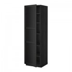 МЕТОД Высок шкаф с полками - 60x60x200 см, Лаксарби черно-коричневый, под дерево черный МЕТОД Высок шкаф с полками - 60x60x200 см, Лаксарби черно-коричневый, под дерево черный