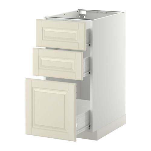 МЕТОД / ФОРВАРА Нплн шк 3 фрнт/3 средн ящика - белый, Будбин белый с оттенком, 40x60 см МЕТОД / ФОРВАРА Нплн шк 3 фрнт/3 средн ящика - белый, Будбин белый с оттенком, 40x60 см