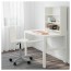 ПОЛЬ Письменн стол с полками - белый