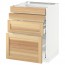 МЕТОД / МАКСИМЕРА Напольн шкаф 4 фронт панели/4 ящика - белый, Торхэмн естественный ясень, 60x60 см