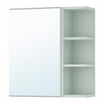 ЛИЛЛОНГЕН Шкафчик зеркальн с 1 дв/1 торц скц - белый/бледно-зеленый
