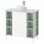 ЛИЛЛОНГЕН/ВИСКАН / ГУТВИКЕН Шкаф п/раковину с 1 двр/4 откр полк - бледно-зеленый