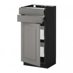 МЕТОД / ФОРВАРА Нплн шк двр/2фрнт/2нзк/2срд ящ - под дерево черный, Будбин серый, 40x37 см МЕТОД / ФОРВАРА Нплн шк двр/2фрнт/2нзк/2срд ящ - под дерево черный, Будбин серый, 40x37 см