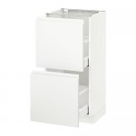 МЕТОД / МАКСИМЕРА Напольный шкаф с 2 ящиками - белый, Воксторп белый, 40x37 см
