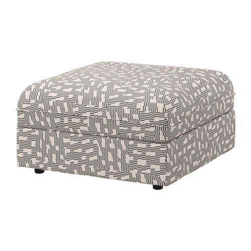 ВАЛЛЕНТУНА Чехол секции с отделением д/хранен - Фуннарп черный/бежевый, Фуннарп черный/бежевый