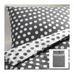 СТЕНКЛЁВЕР Пододеяльник и 2 наволочки - белый/серый, 200x200/50x70 см