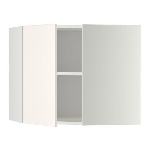 МЕТОД Угловой навесной шкаф с полками - белый, Веддинге белый, 68x60 см