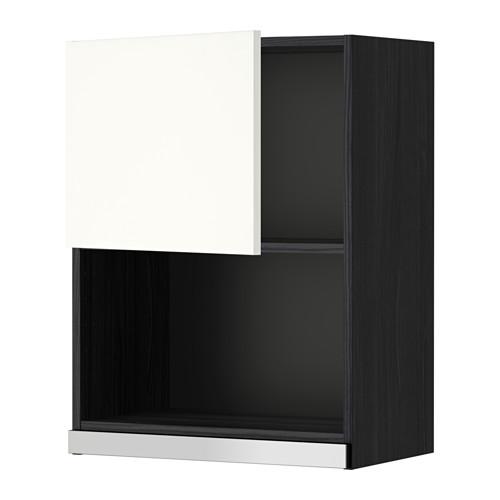 METOD навесной шкаф для СВЧ-печи черный/Хэггеби белый 60x80 см