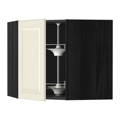 METOD угл нвсн шкф с вращающ секц черный/Будбин белый с оттенком 68x60 см METOD угл нвсн шкф с вращающ секц черный/Будбин белый с оттенком 68x60 см