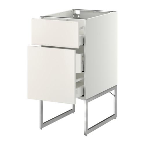 МЕТОД / МАКСИМЕРА Наполн шк 2 фрнт/3 средн ящ - белый, Веддинге белый, 40x60x60 см