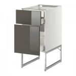 МЕТОД / МАКСИМЕРА Напольн шкаф 2фронт пнл/2низ/1вс ящ - 40x60x60 см, Рингульт глянцевый серый, белый МЕТОД / МАКСИМЕРА Напольн шкаф 2фронт пнл/2низ/1вс ящ - 40x60x60 см, Рингульт глянцевый серый, белый