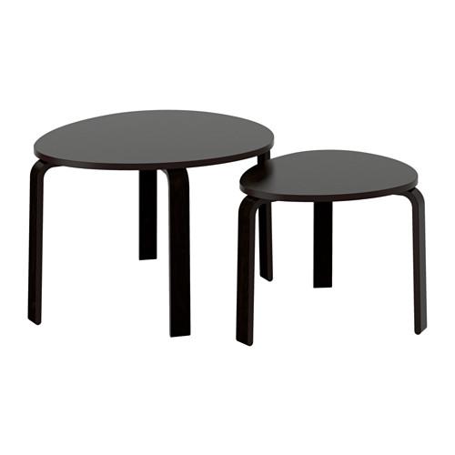 СВАЛЬСТА Комплект столов, 2 шт - морилка черно-коричнев