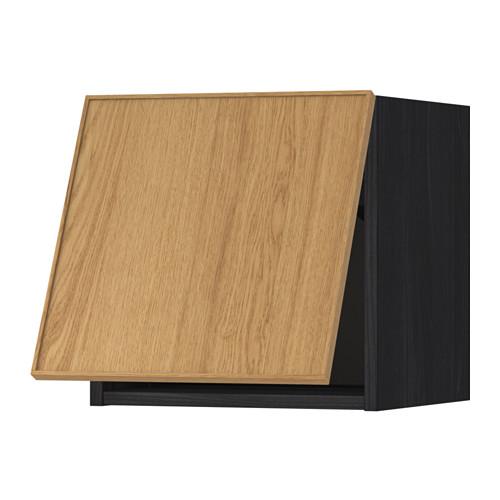 МЕТОД Горизонтальный навесной шкаф - под дерево черный, Экестад дуб, 40x40 см МЕТОД Горизонтальный навесной шкаф - под дерево черный, Экестад дуб, 40x40 см
