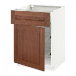 МЕТОД / ФОРВАРА Напольн шкаф с пров корз/ящ/дверью - 60x60 см, Филипстад коричневый, белый МЕТОД / ФОРВАРА Напольн шкаф с пров корз/ящ/дверью - 60x60 см, Филипстад коричневый, белый