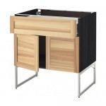 МЕТОД / ФОРВАРА Напол шкаф/полки/ящик/2двери - под дерево черный, Торхэмн естественный ясень МЕТОД / ФОРВАРА Напол шкаф/полки/ящик/2двери - под дерево черный, Торхэмн естественный ясень