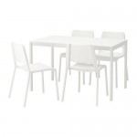 МЕЛЬТОРП / ЛЕЙФ-АРНЕ Стол и 4 стула