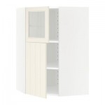 МЕТОД Угл навесн шкаф+полки/1дв/1 стек дв - белый, Хитарп белый с оттенком МЕТОД Угл навесн шкаф+полки/1дв/1 стек дв - белый, Хитарп белый с оттенком