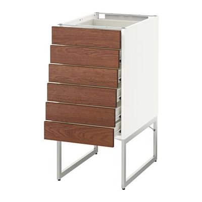 МЕТОД / ФОРВАРА Напольн шкаф 6фронт пнл/6 низ ящ - 40x60x60 см, Филипстад коричневый, белый МЕТОД / ФОРВАРА Напольн шкаф 6фронт пнл/6 низ ящ - 40x60x60 см, Филипстад коричневый, белый