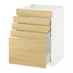 МЕТОД / ФОРВАРА Напольн шк д/вар панели/5фасад/4ящ - 60x60 см, Тингсрид под березу, белый МЕТОД / ФОРВАРА Напольн шк д/вар панели/5фасад/4ящ - 60x60 см, Тингсрид под березу, белый