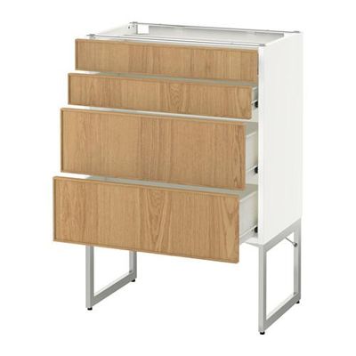 МЕТОД / ФОРВАРА Нплн шк 4 фронт/2 низк/2средн ящ - 60x37x60 см, Экестад дуб, белый МЕТОД / ФОРВАРА Нплн шк 4 фронт/2 низк/2средн ящ - 60x37x60 см, Экестад дуб, белый