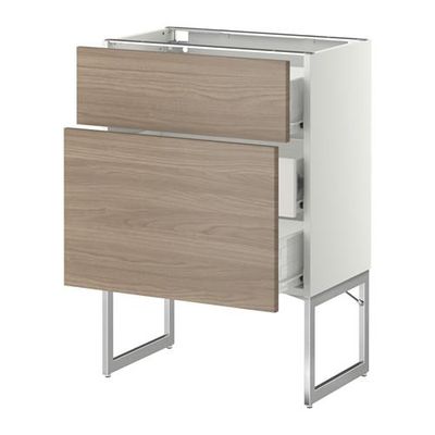 МЕТОД / ФОРВАРА Наполн шк 2 фрнт/3 средн ящ - 60x37x60 см, Брокхульт под грецкий орех светло-серый, белый МЕТОД / ФОРВАРА Наполн шк 2 фрнт/3 средн ящ - 60x37x60 см, Брокхульт под грецкий орех светло-серый, белый