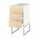 МЕТОД / МАКСИМЕРА Нплн шк 3 фрнт/3 средн ящика - белый, Аскерсунд под светлый ясень, 40x60x60 см МЕТОД / МАКСИМЕРА Нплн шк 3 фрнт/3 средн ящика - белый, Аскерсунд под светлый ясень, 40x60x60 см