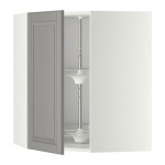 МЕТОД Угл нвсн шкф с вращающ секц - белый, Будбин серый, 68x80 см МЕТОД Угл нвсн шкф с вращающ секц - белый, Будбин серый, 68x80 см