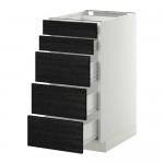 МЕТОД / ФОРВАРА Нплн шк 5фрнт/2нзк/3срд ящ - белый, Тингсрид под дерево черный, 40x60 см МЕТОД / ФОРВАРА Нплн шк 5фрнт/2нзк/3срд ящ - белый, Тингсрид под дерево черный, 40x60 см