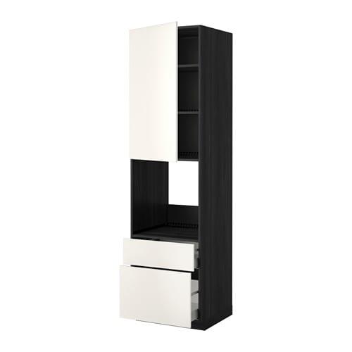 МЕТОД / МАКСИМЕРА Выс шк д/дхвк+двр/2фрнт/1срд/1вс ящ - под дерево черный, Веддинге белый, 60x60x220 см МЕТОД / МАКСИМЕРА Выс шк д/дхвк+двр/2фрнт/1срд/1вс ящ - под дерево черный, Веддинге белый, 60x60x220 см