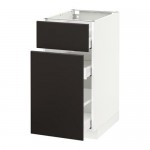 МЕТОД / МАКСИМЕРА Напольн шкаф/выдвижн секц/ящик - белый, Кунгсбакка антрацит, 40x60 см МЕТОД / МАКСИМЕРА Напольн шкаф/выдвижн секц/ящик - белый, Кунгсбакка антрацит, 40x60 см