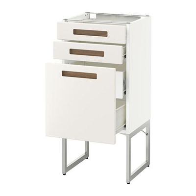 МЕТОД / ФОРВАРА Напольн шкаф 3фронт пнл/2низ/2ср ящ - 40x37x60 см, Мэрста белый, белый МЕТОД / ФОРВАРА Напольн шкаф 3фронт пнл/2низ/2ср ящ - 40x37x60 см, Мэрста белый, белый