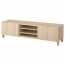 БЕСТО Тумба д/ТВ с ящиками - Лаппвикен под беленый дуб, направляющие ящика,нажимные