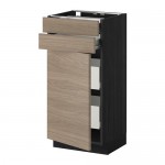 МЕТОД / ФОРВАРА Нплн шк двр/2фрнт/2нзк/2срд ящ - под дерево черный, Брокхульт под грецкий орех светло-серый, 40x37 см МЕТОД / ФОРВАРА Нплн шк двр/2фрнт/2нзк/2срд ящ - под дерево черный, Брокхульт под грецкий орех светло-серый, 40x37 см