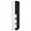 МЕТОД / МАКСИМЕРА Высокий шкаф с ящиками - под дерево черный, Сэведаль белый, 40x60x200 см