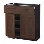 МЕТОД / ФОРВАРА Напольный шкаф+ящик/2дверцы - 80x37 см, Эдсерум под дерево коричневый, под дерево черный МЕТОД / ФОРВАРА Напольный шкаф+ящик/2дверцы - 80x37 см, Эдсерум под дерево коричневый, под дерево черный