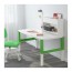 PÅHL стол с дополнительным модулем белый/зеленый