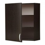 АЛЬБРУ Навесной шкаф с дверцей - черно-коричневый, 60x70 см