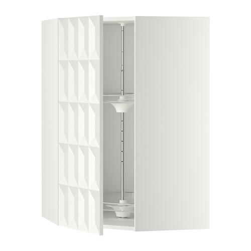 METOD угл нвсн шкф с вращающ секц белый/Гэррестад белый 67.5x68.3x100 cm