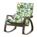 ПОЭНГ Кресло-качалка - коричневый, зеленый