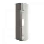 МЕТОД Выс шкаф для хол/мороз с 3 дверями - 60x60x220 см, Рингульт глянцевый серый, белый МЕТОД Выс шкаф для хол/мороз с 3 дверями - 60x60x220 см, Рингульт глянцевый серый, белый