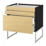МЕТОД / ФОРВАРА Напольн шкаф 3фронт пнл/2низ/2ср ящ - 80x60x60 см, Тингсрид под березу, белый МЕТОД / ФОРВАРА Напольн шкаф 3фронт пнл/2низ/2ср ящ - 80x60x60 см, Тингсрид под березу, белый