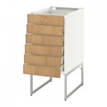 МЕТОД / ФОРВАРА Напольн шкаф 6фронт пнл/6 низ ящ - 40x60x60 см, Экестад дуб, белый МЕТОД / ФОРВАРА Напольн шкаф 6фронт пнл/6 низ ящ - 40x60x60 см, Экестад дуб, белый