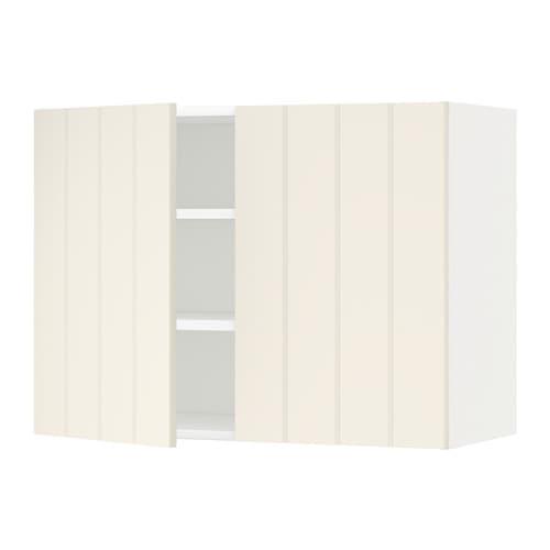 МЕТОД Навесной шкаф с полками/2дверцы - белый, Хитарп белый с оттенком, 80x60 см МЕТОД Навесной шкаф с полками/2дверцы - белый, Хитарп белый с оттенком, 80x60 см