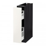 МЕТОД Напол шкаф/выдв внутр элем - под дерево черный, Веддинге белый