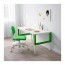 PÅHL письменный стол белый/зеленый 128x58 cm