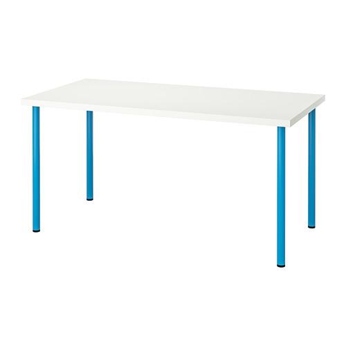 LINNMON/ADILS стол белый/синий 75x74 cm