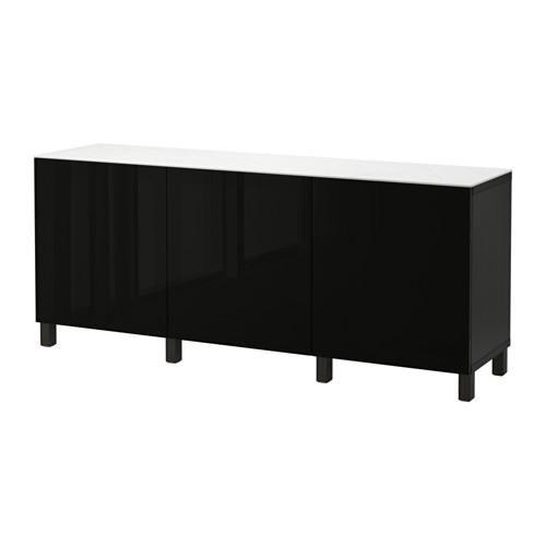 БЕСТО Комбинация для хранения с дверцами - черно-коричневый/Сельсвикен глянцевый/черный БЕСТО Комбинация для хранения с дверцами - черно-коричневый/Сельсвикен глянцевый/черный