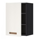 МЕТОД Шкаф навесной с полкой - 40x60 см, Мэрста белый, под дерево черный